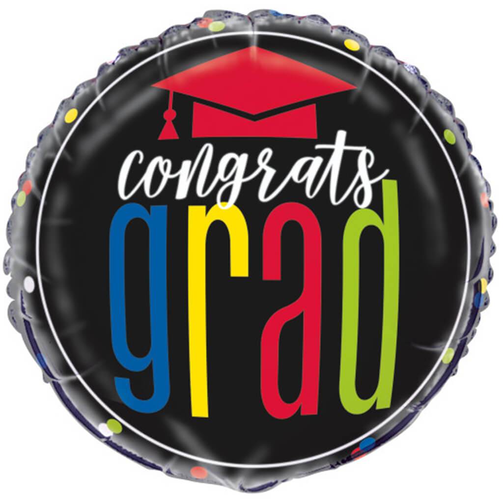 Colorful Cap Grad Foil Balloon