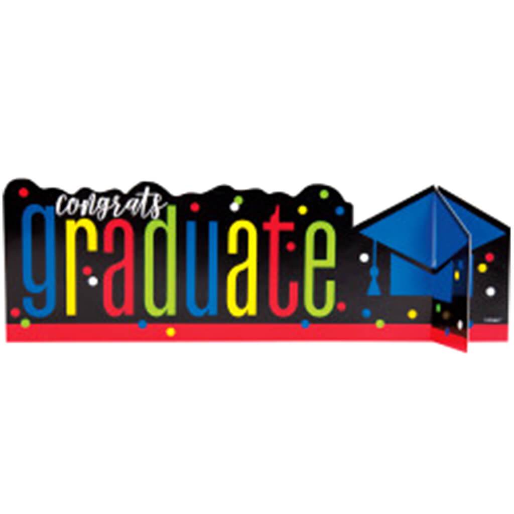 Colorful Cap Grad Deluxe 3D Centerpiece