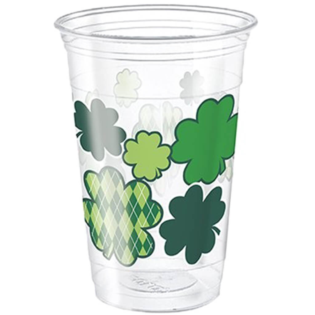 Argyle Clover Plastic Cup