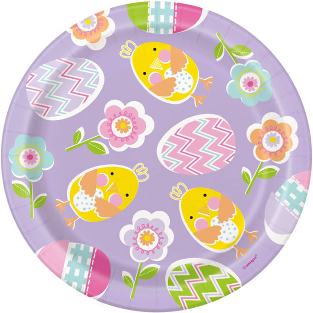 Lilac Easter Round Dessert Plates 8ct