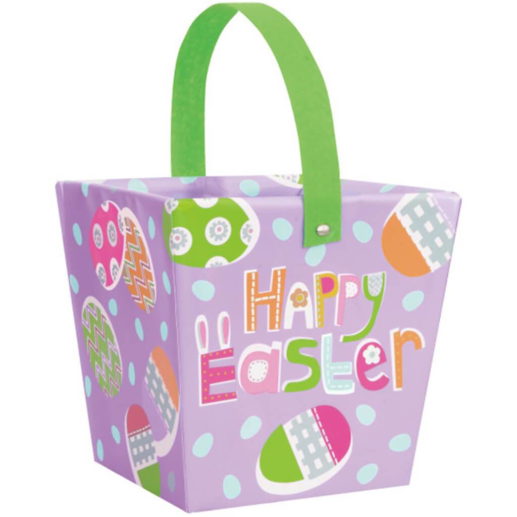 Lilac Easter Paper Easter Egg Hunt Bucket