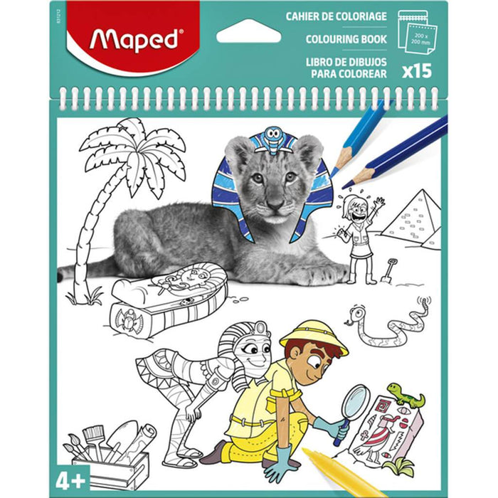 Coloring Book 15 Sheets Assorted Teal