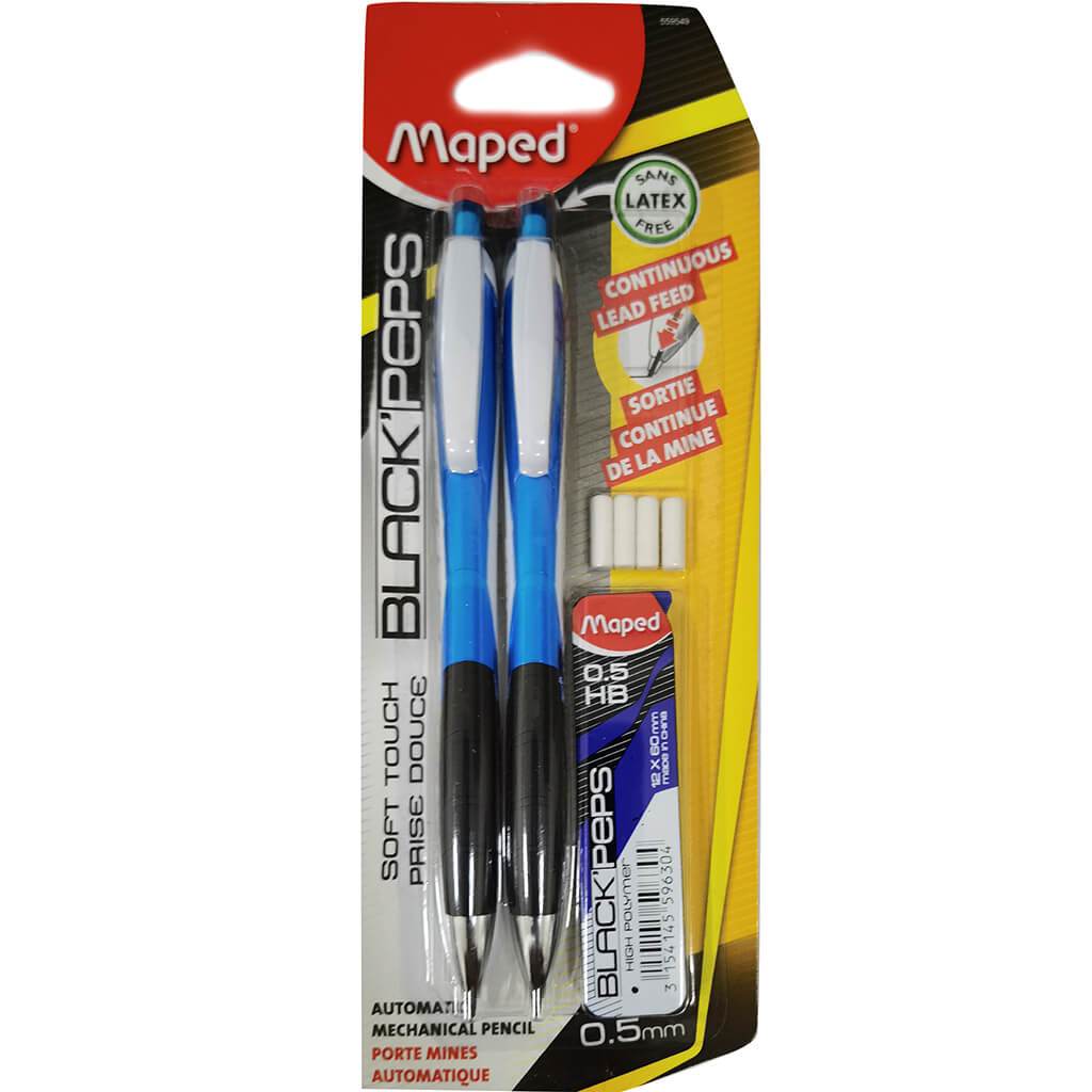 Automatic Mechanical Pencil Pack of 2 0.5mm