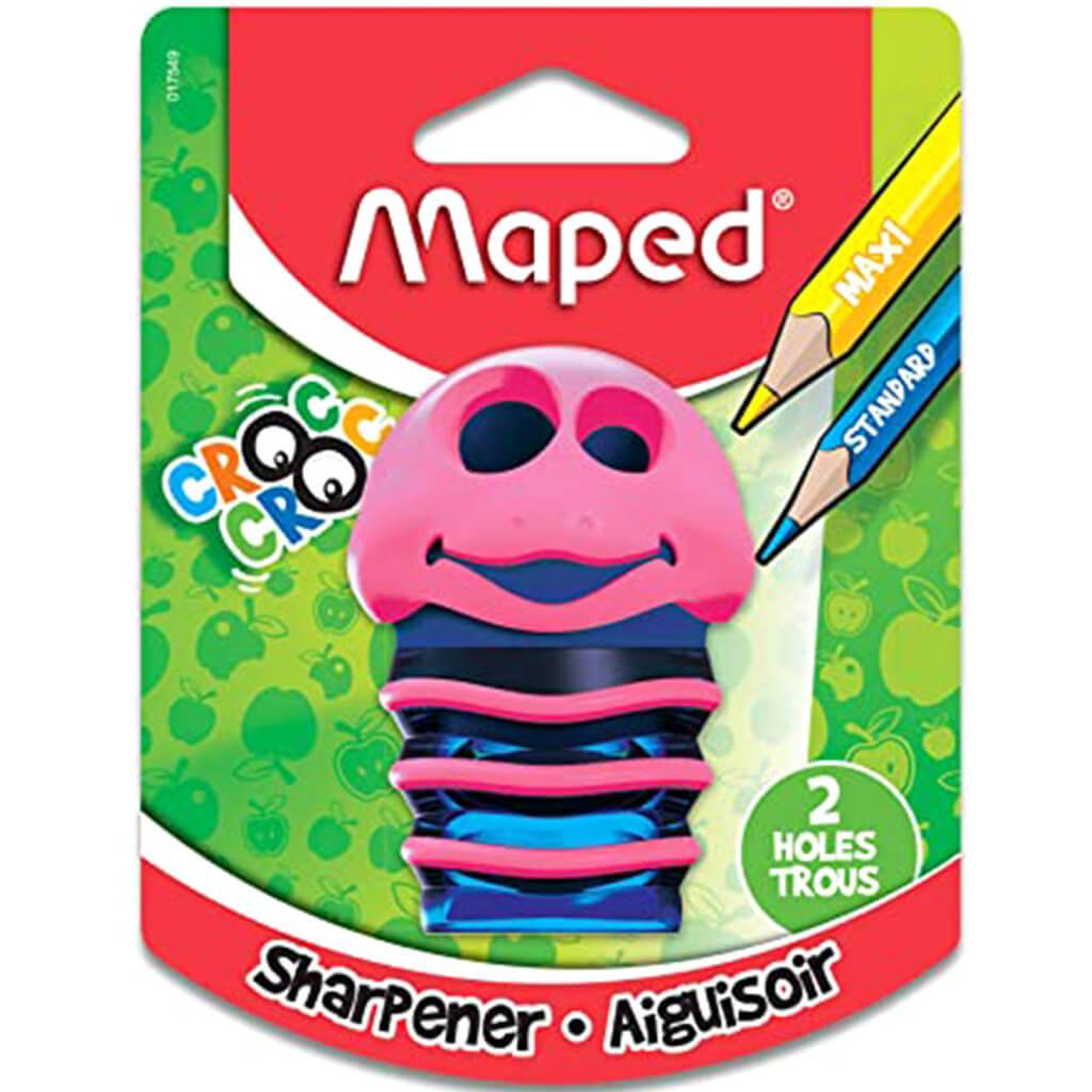 Croc-Croc 2 Hole Pencil Sharpener Yellow