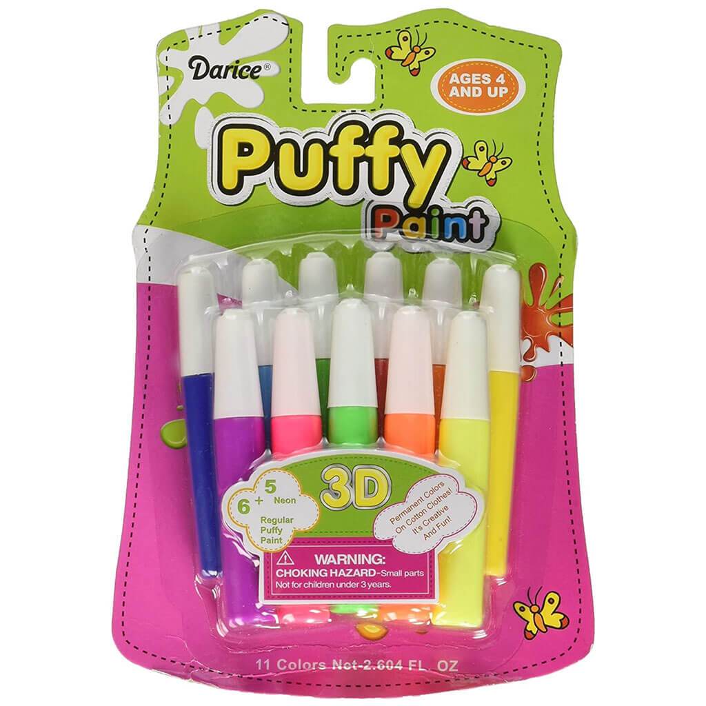 3D Puffy Paint Set Basic and Neon Set of 11