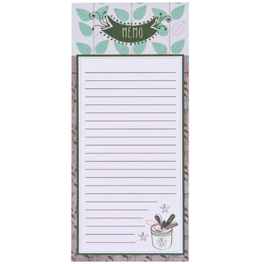 Magnetic Notepad Modern Herbs