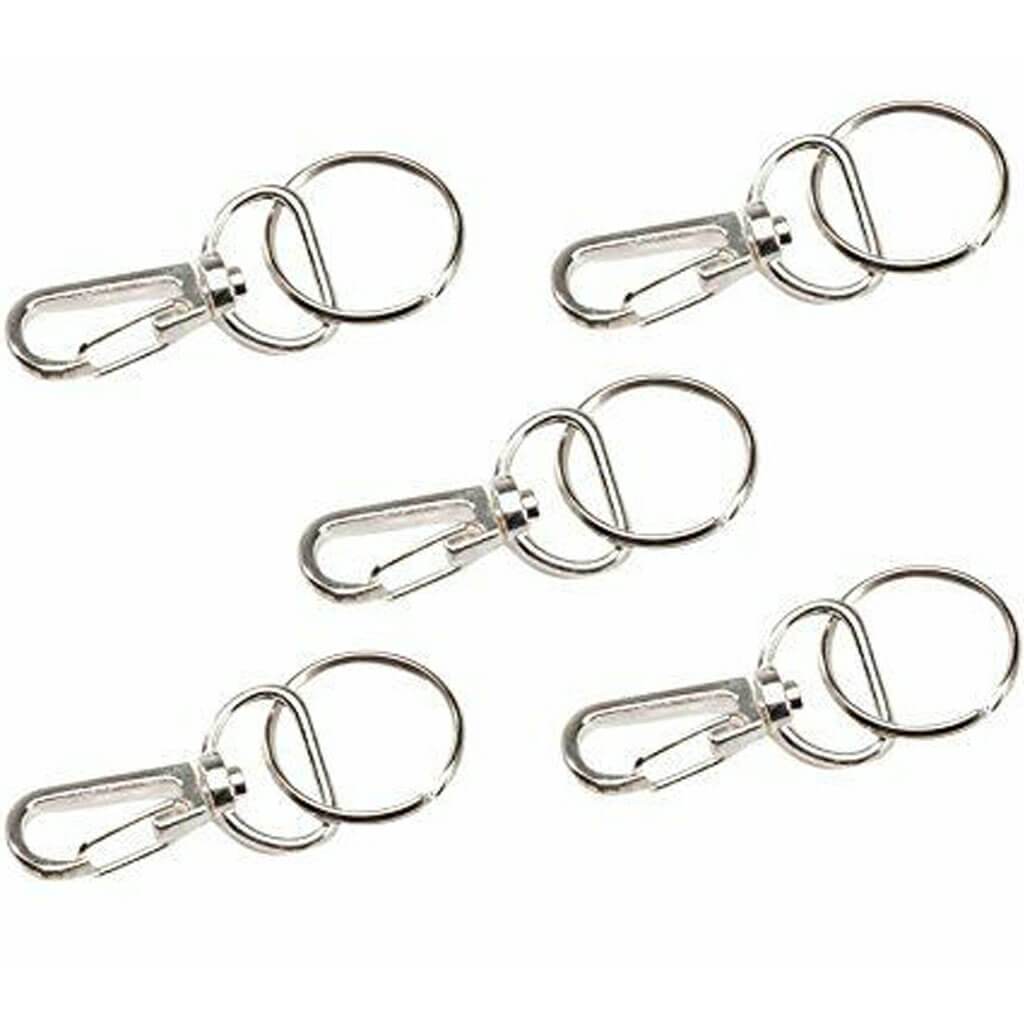 Clasps Swivel 38mm Bright Silver 5pc