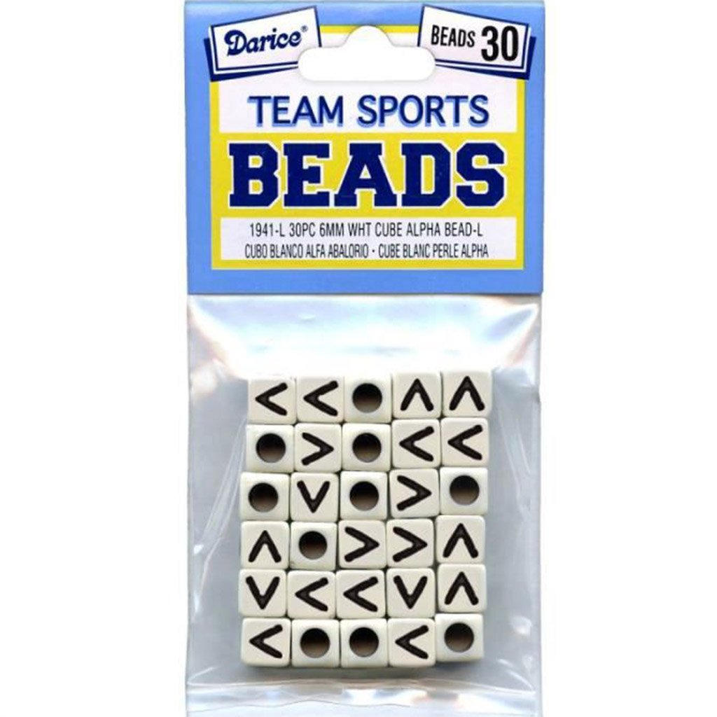 Alphabet Beads White Dice