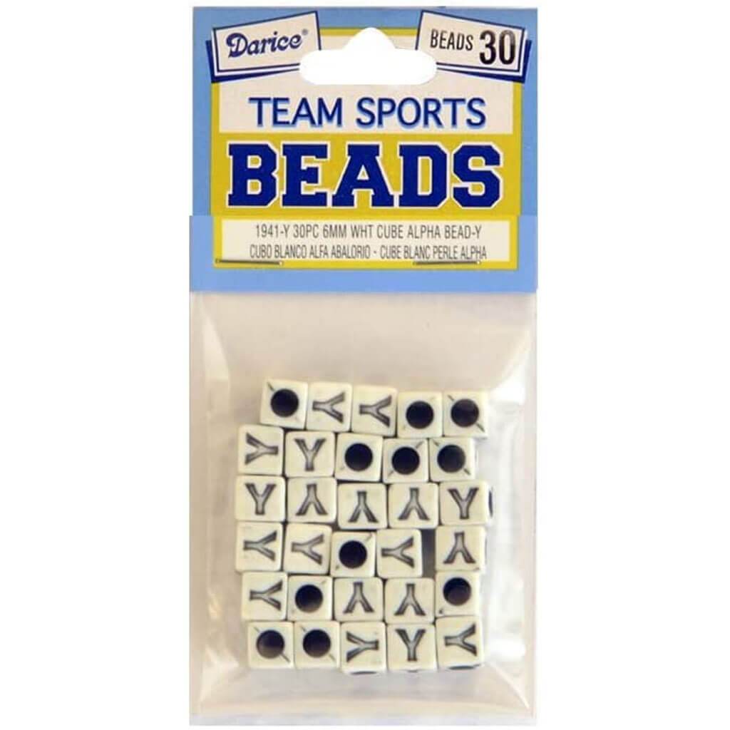 Alphabet Beads White Dice