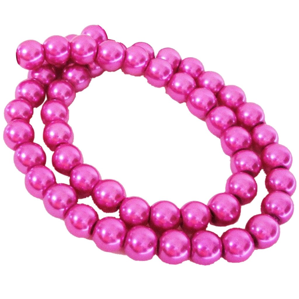 Strand Pearl Hot Pink 8mm 12in