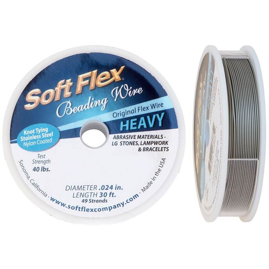 Soft Flex Wire Silver Satin 30ft Heavy