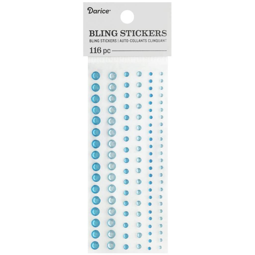 Sticker Bling Rhinestone Turquoise 116pc