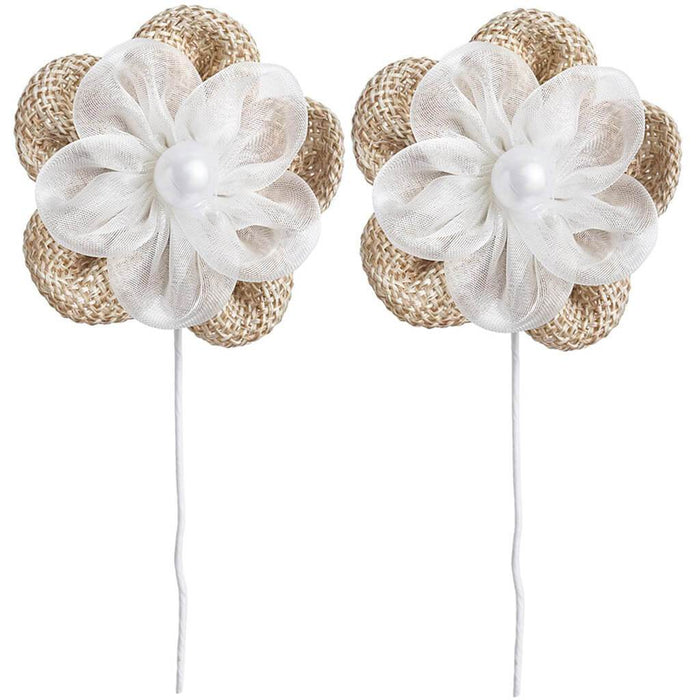 Floral Burlap 2pcs