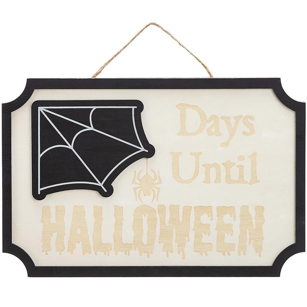 Halloween Countdown Wood Chalk