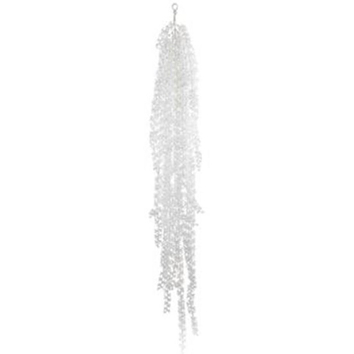 Glittered Pine Hanging Decor White 60in
