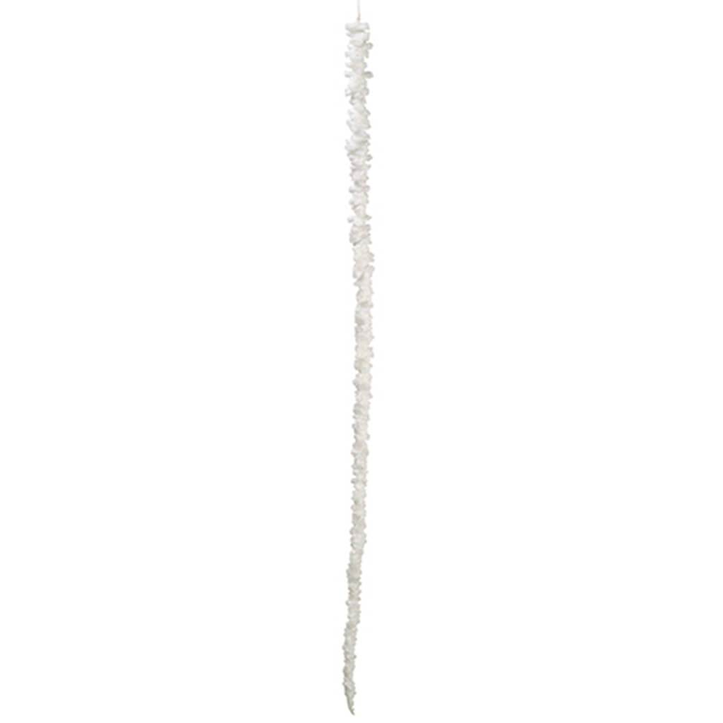 Glittered Icicle Ornament White 48in