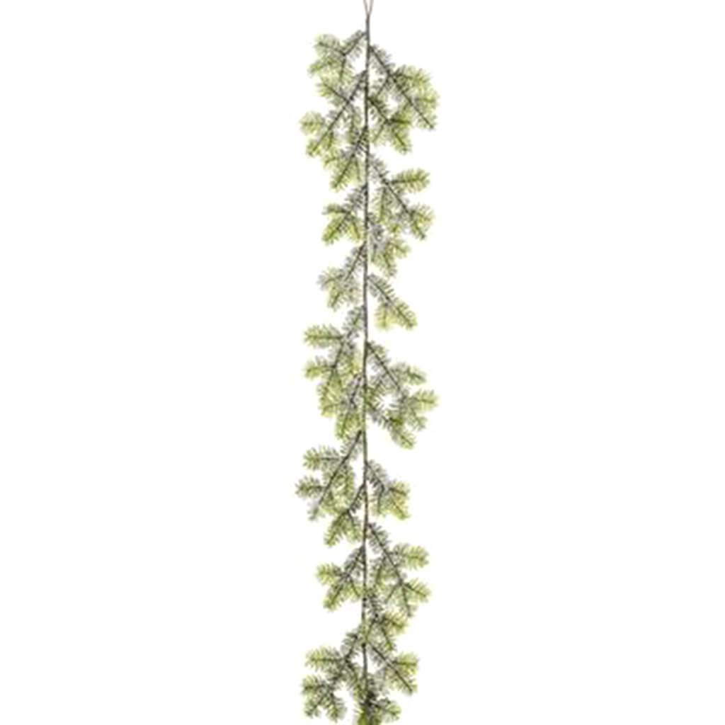 Iced Norway Spruce Garland Green White 6ft