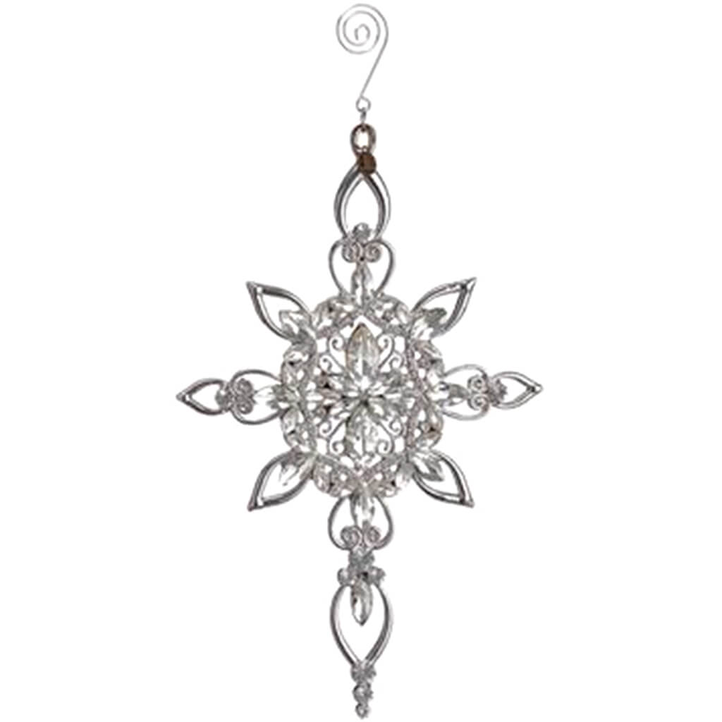 Rhinestone Drop Ornament Clear 9.5in