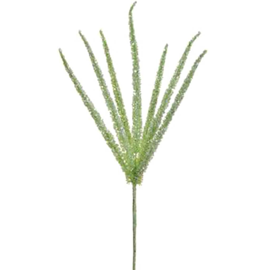 Glittered Foxtail Spray Jade 25in
