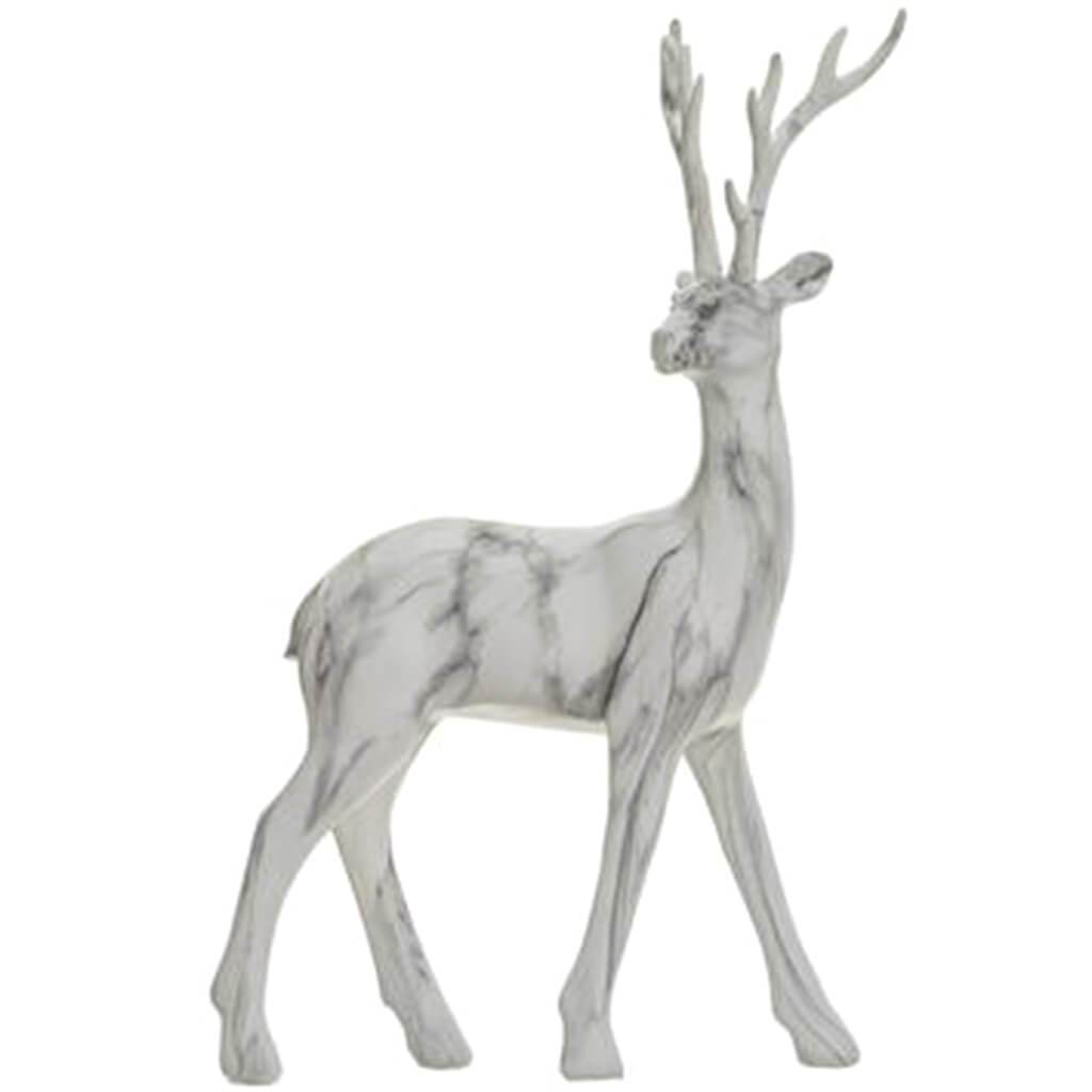 Reindeer White Marble 17in