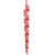 Swirl Drop Ornament Red White 12in