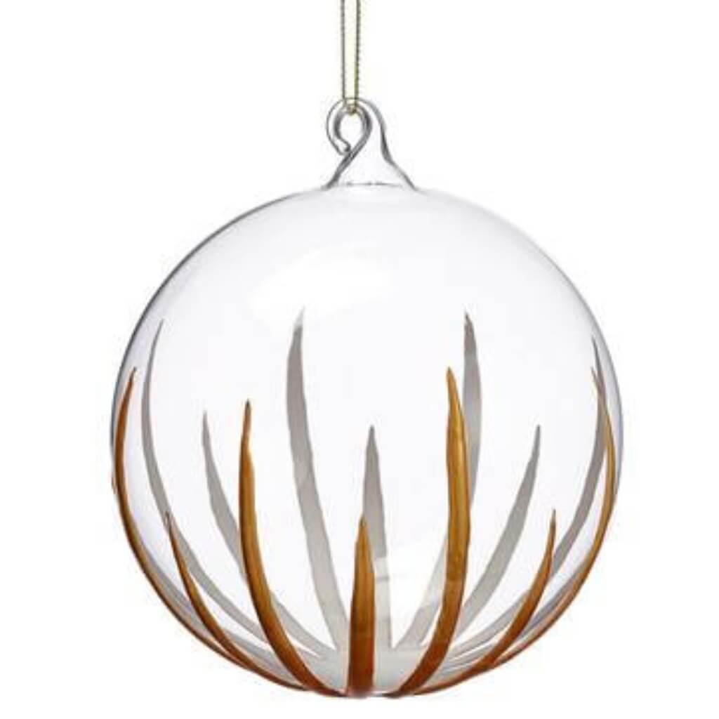 Glass Ball Ornament Clear 4.75in