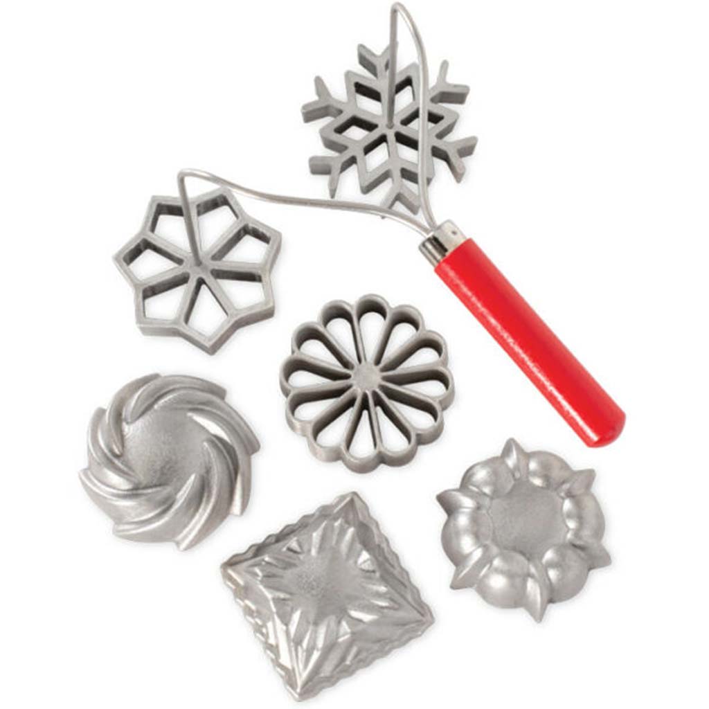 Swedish Rosettes &amp; Timbale Set 6 Pieces Silver