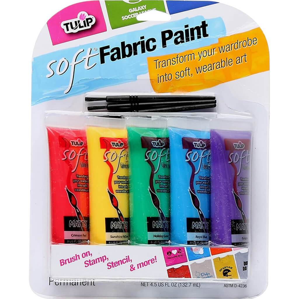 Soft Paint Tube Primary Set  9oz X 5pc