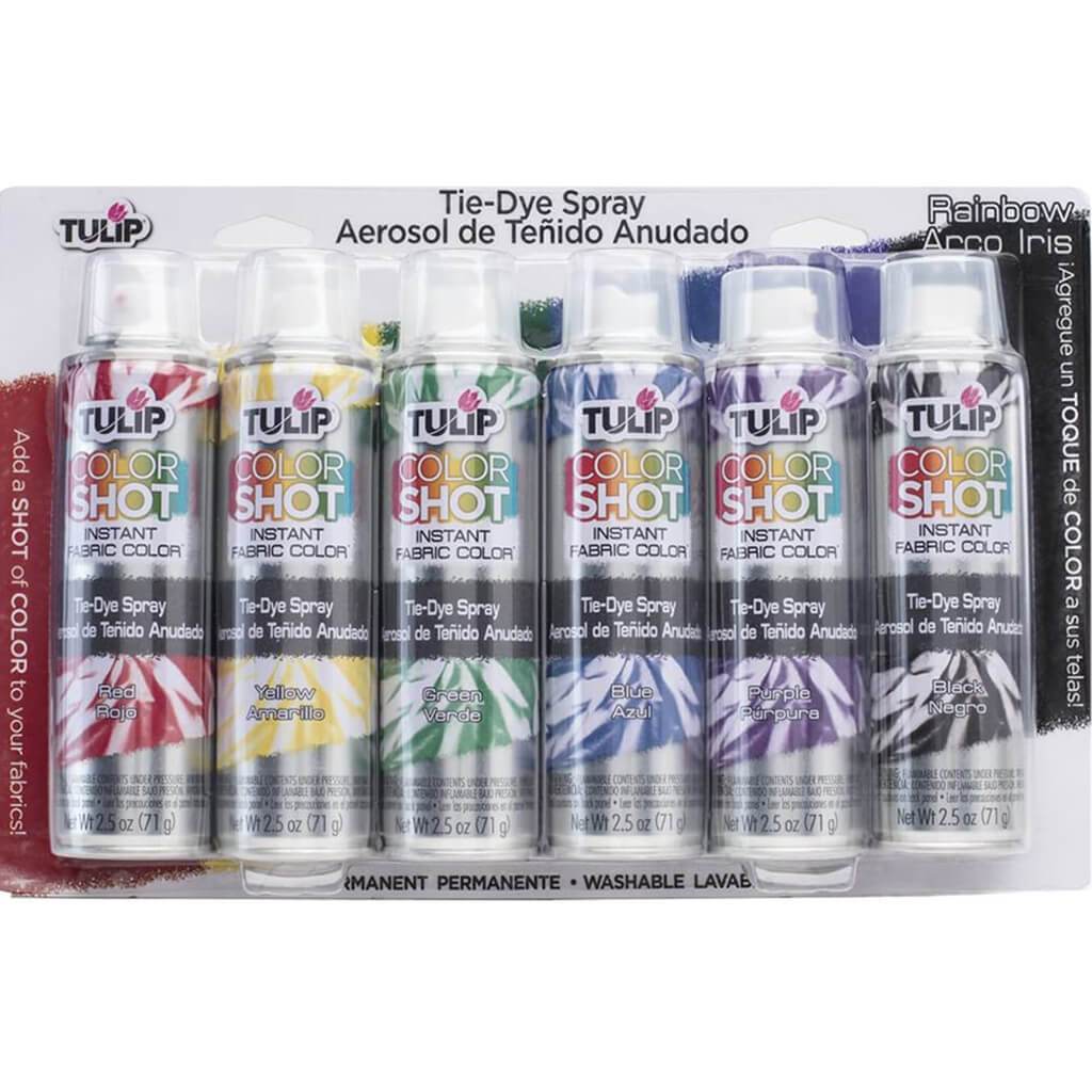 Tie Dye Fabric Spray Paint 6pc X 2.5oz