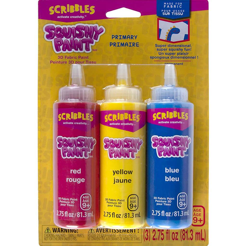 Scribbles Squishy Paint 3pk X 2.75oz Primary