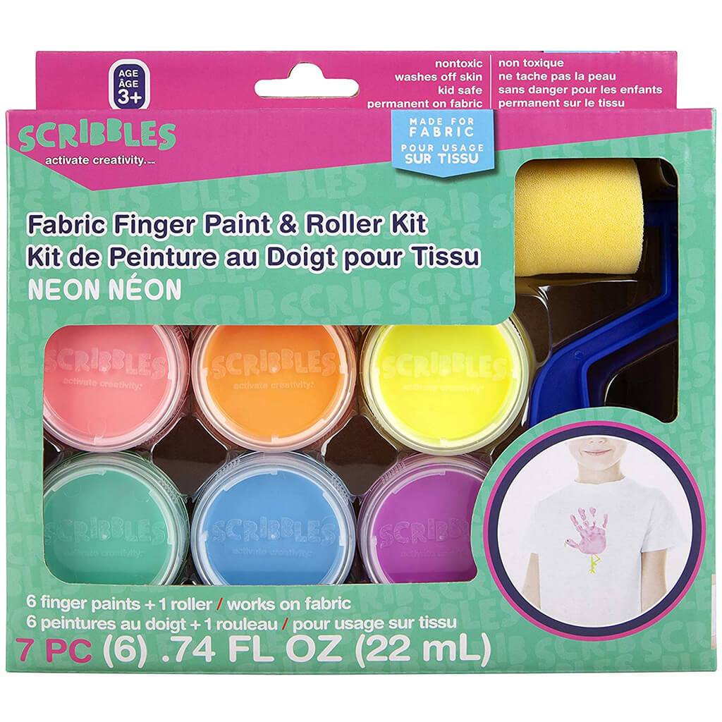 Fabric Finger Paints 6pk Neon