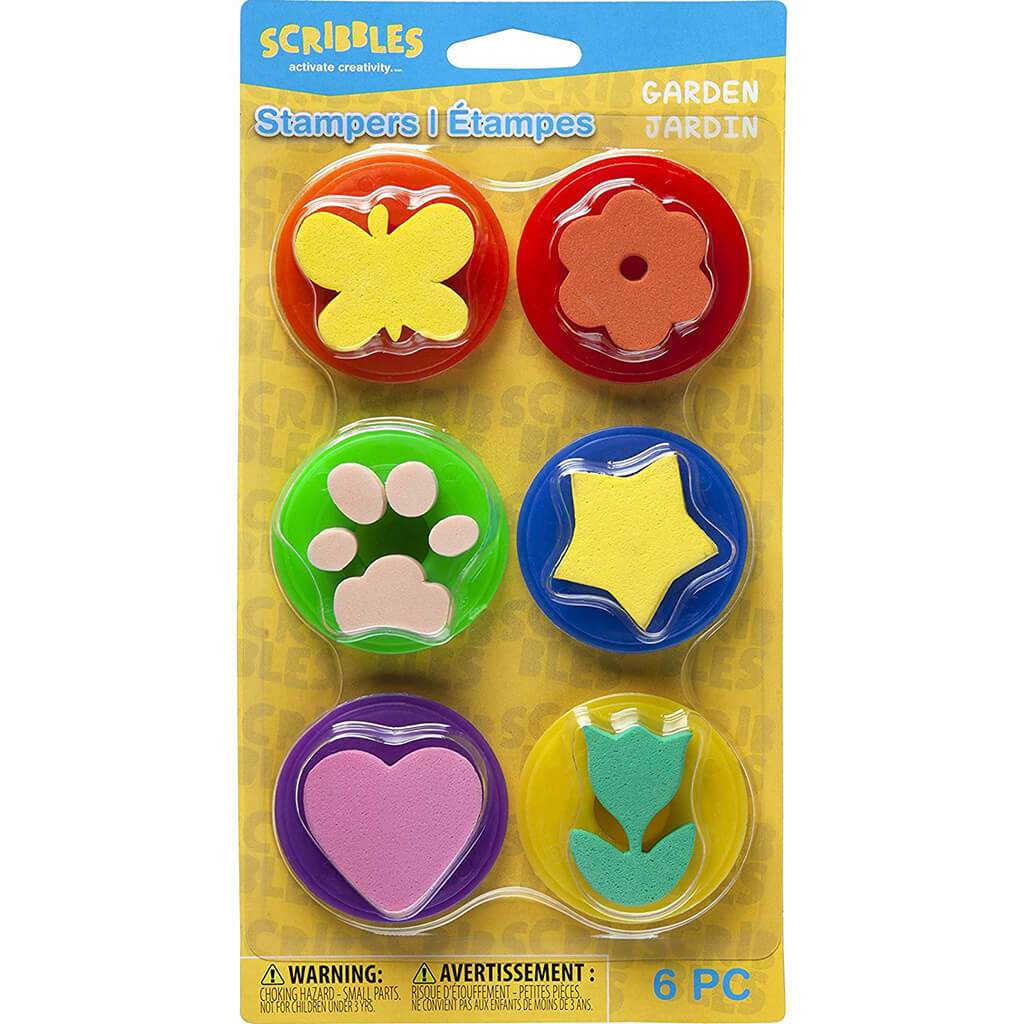 Scribbles Stampers 6pk Garden