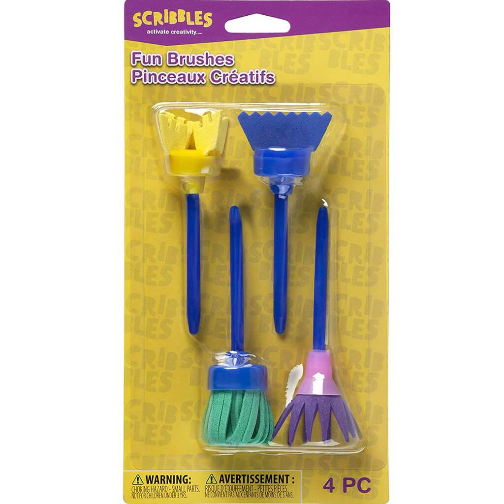 Scribbles Fun Brushes 4pk