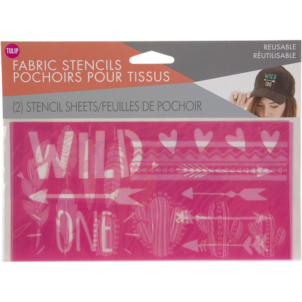 Fabric Stencil Sheet 2pk Wild One