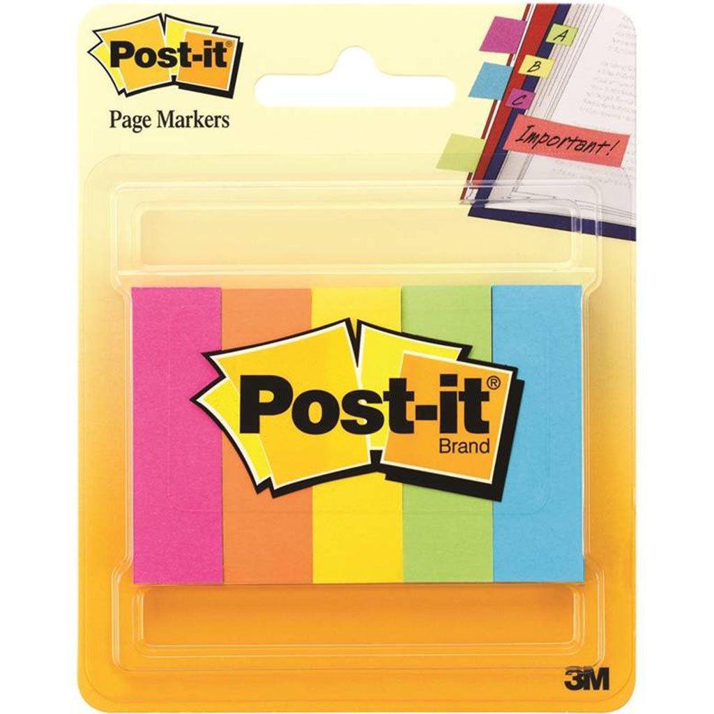 Post-It Page Marker 1/2 x 2in 50 Sheet Assorted Colors