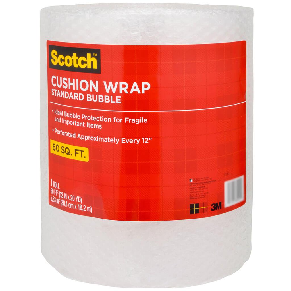 Cushion Wrap 60ft x 12in Nylon Polyethylene Clear