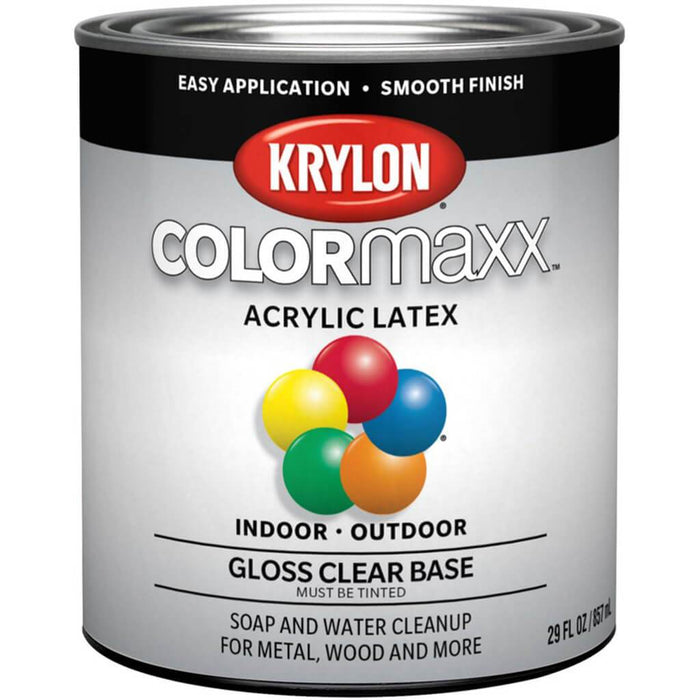 Krylon Colormaxx Acrylic Latex Paint 29oz Gloss Clear Base