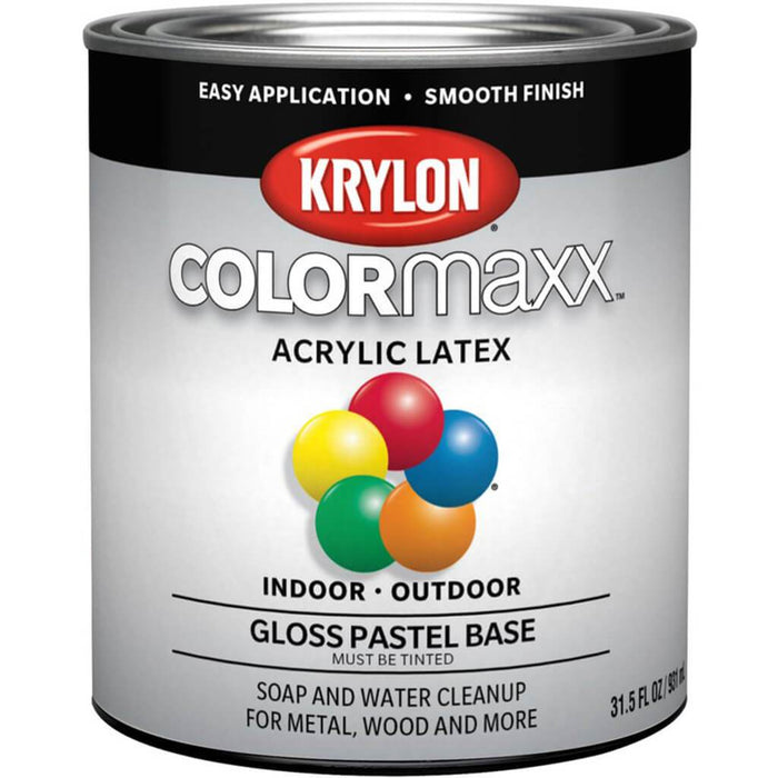 Krylon Colormaxx Acrylic Latex Paint 31.5oz Gloss Pastel Base