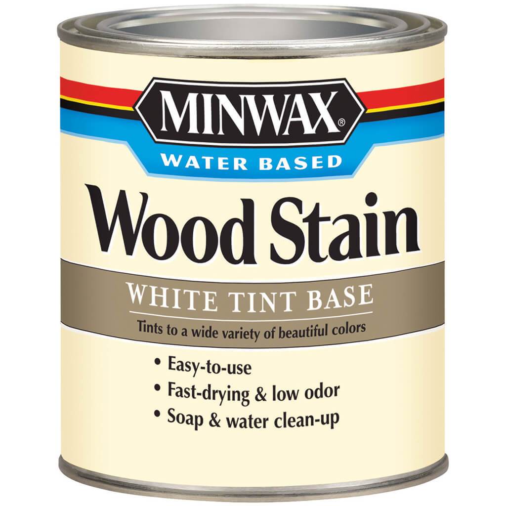 Wood Stain Water Based White Tint Base 1Qt