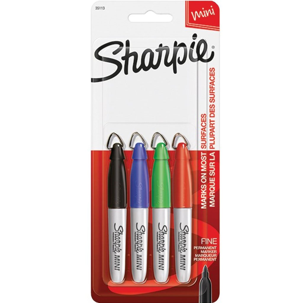 Mini Permanent Marker Fine Lead Tip 4pk