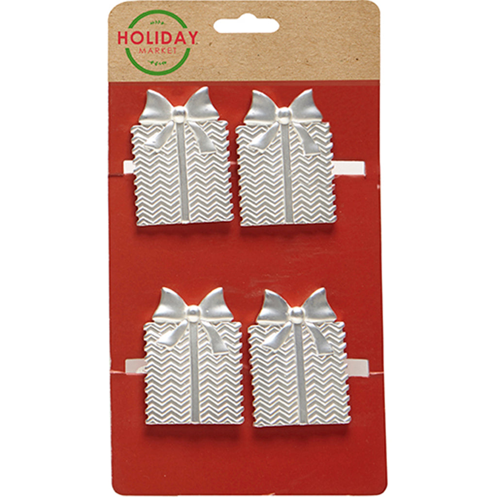 Present Brushed Napkin Rings Set of 4