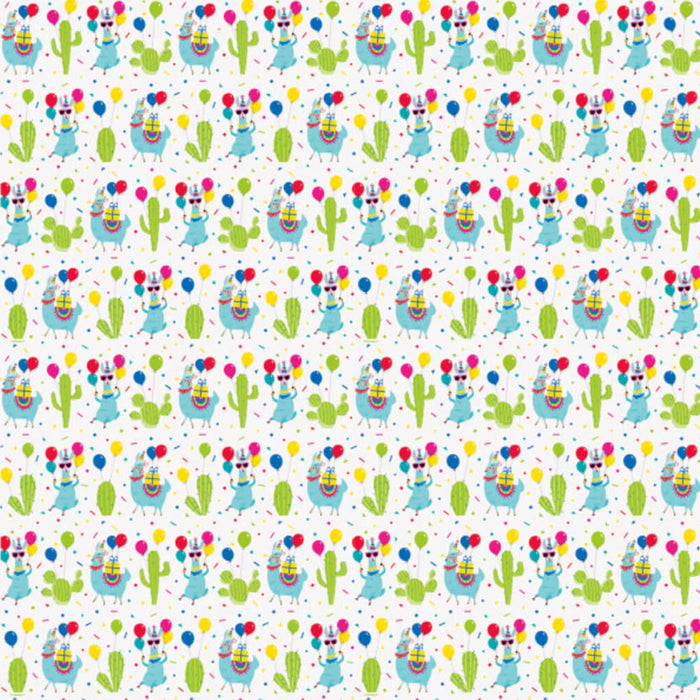 Llama Birthday Gift Wrap, 30in X 5ft