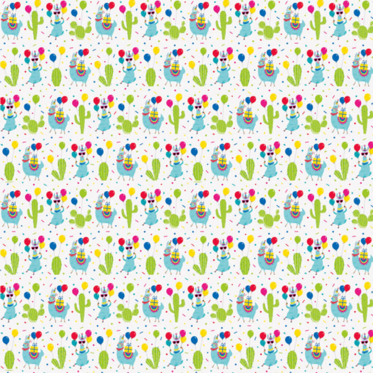 Llama Birthday Gift Wrap, 30in X 5ft