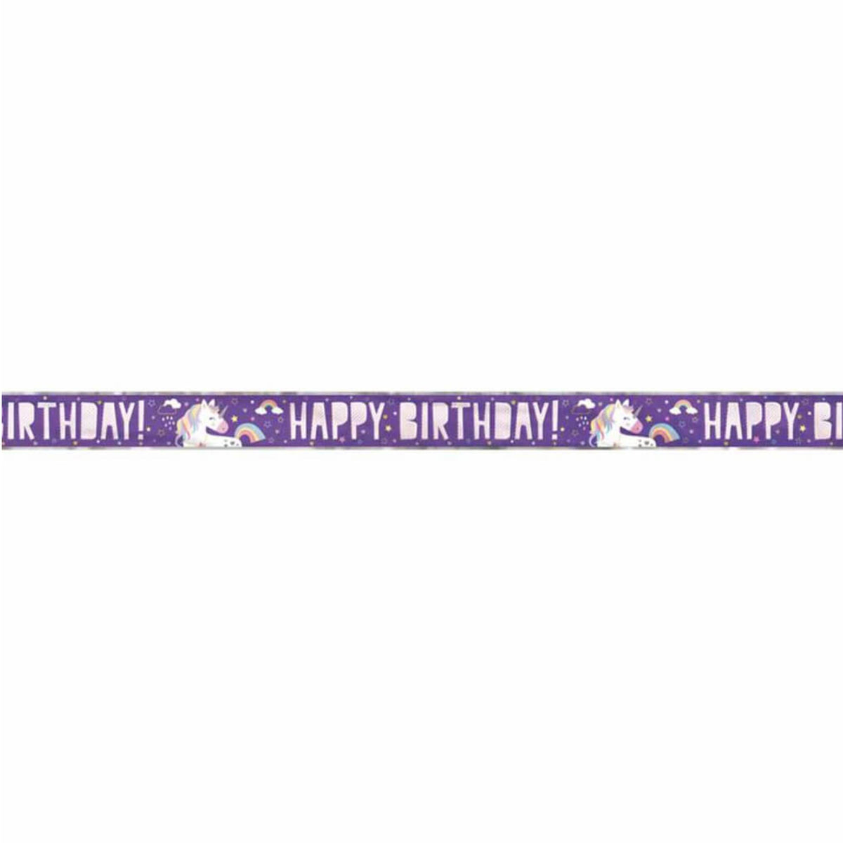 Unicorn Happy Birthday Banner, 12ft