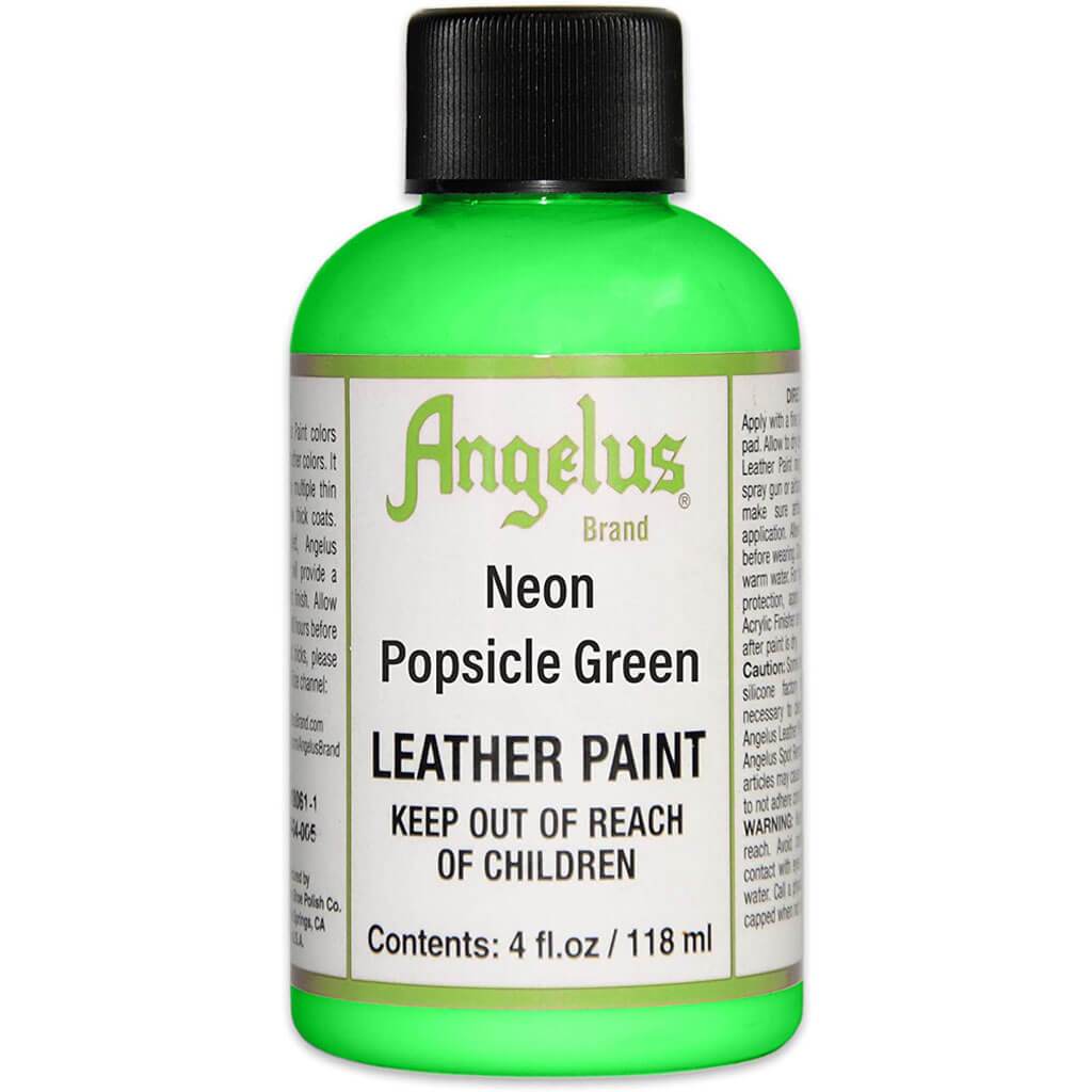 Neon Leather Paint 4oz Popsicle Green