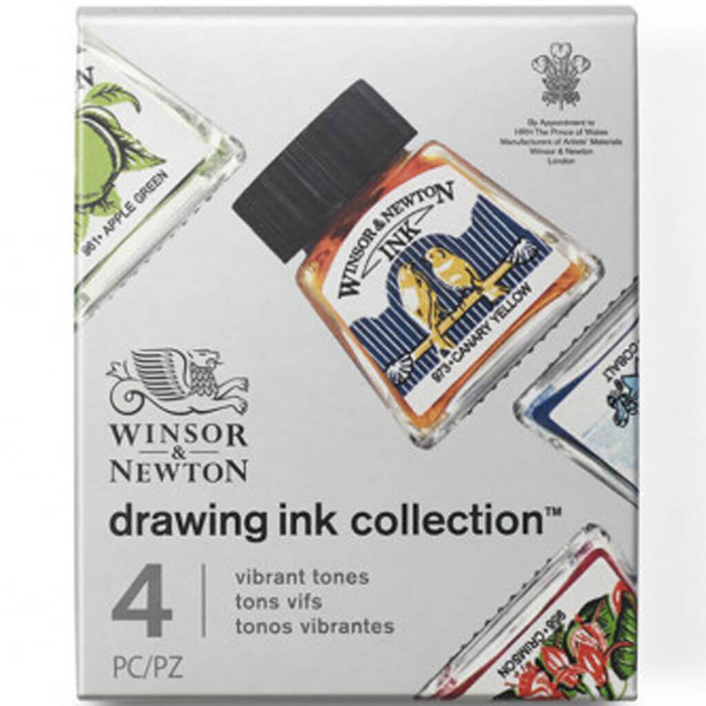 Drawing Ink Collection Vibrant Tones Set of 4 14ml