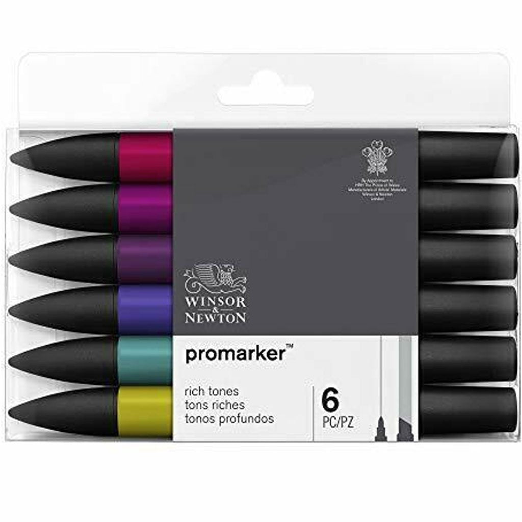 Promarker Dual Tips 6pc Rich Tones