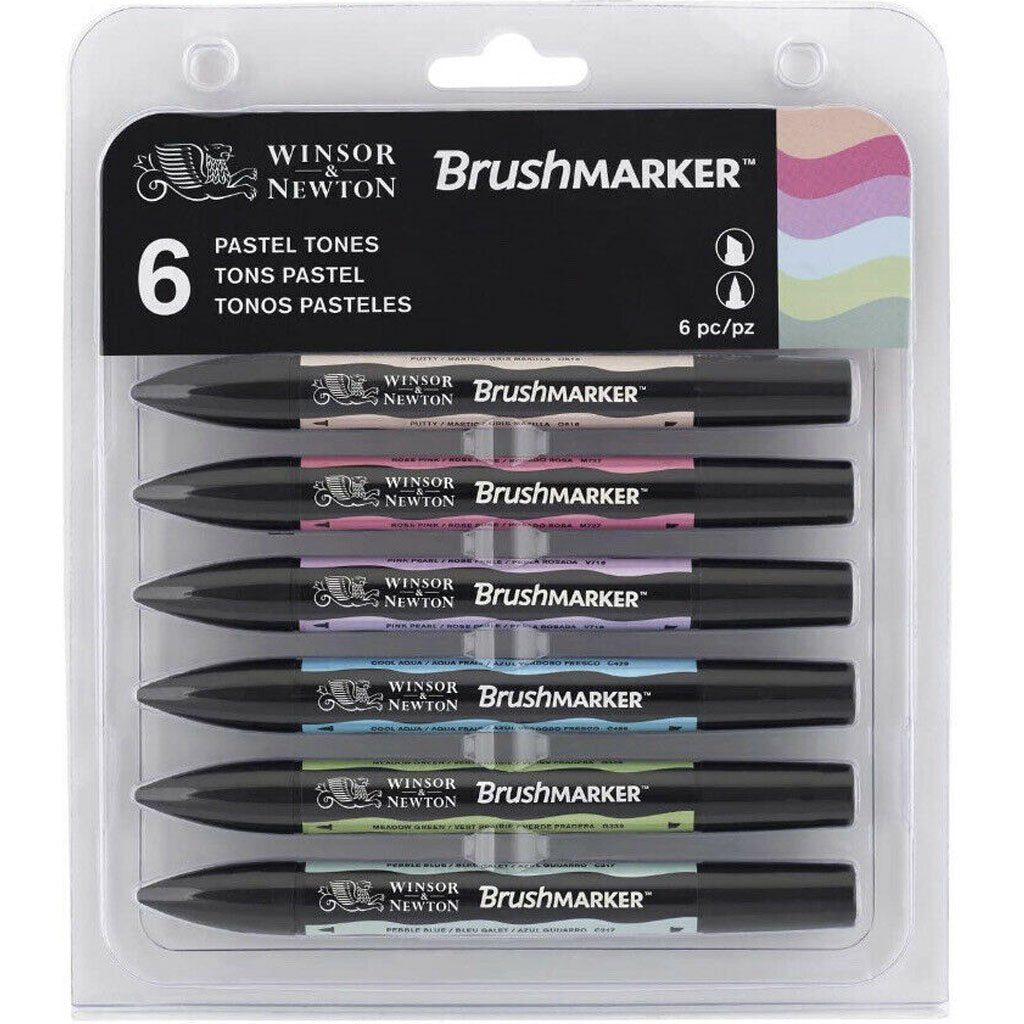 Promarker Dual Tips 6pc Pastel Tones