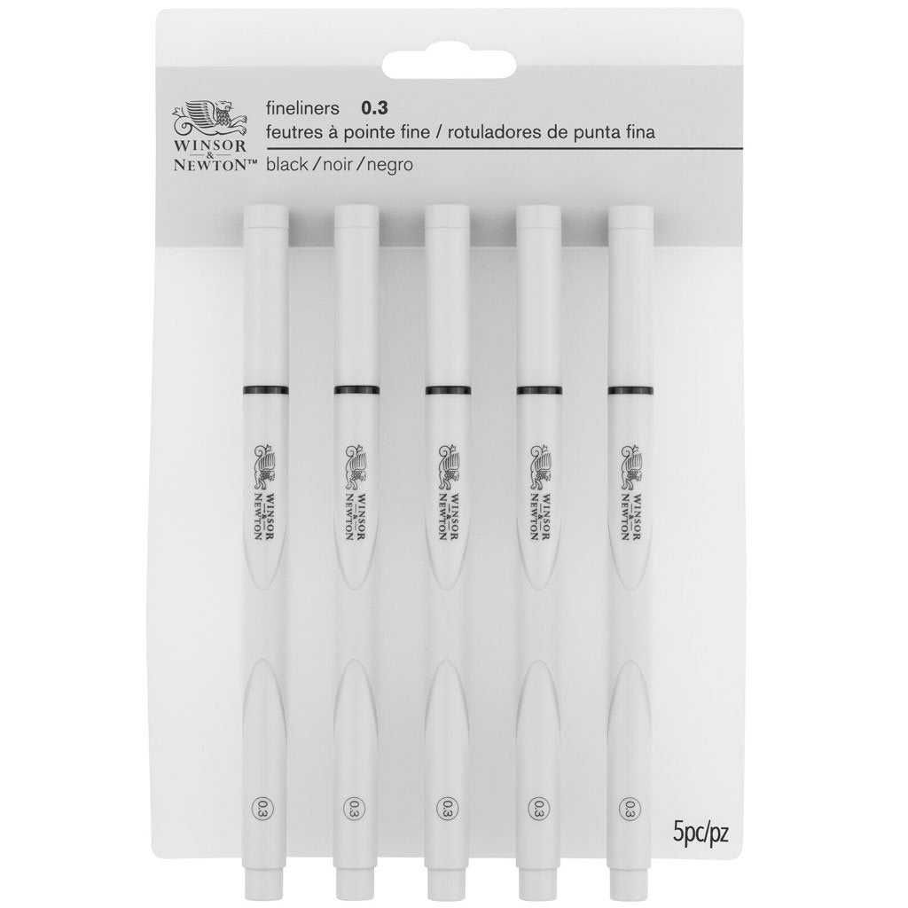 Fineliner Set 5/Pkg 0.3mm Black