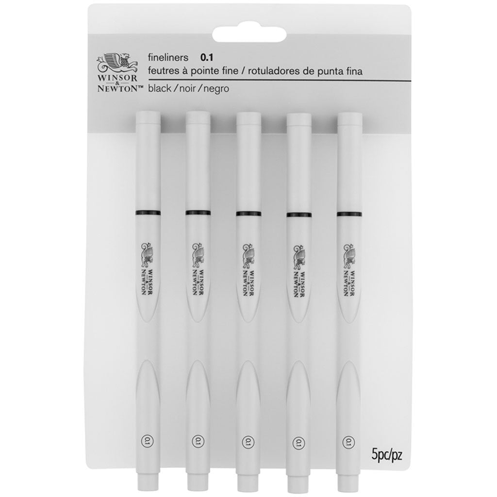 Fineliner Set 5/Pkg 0.1mm Black